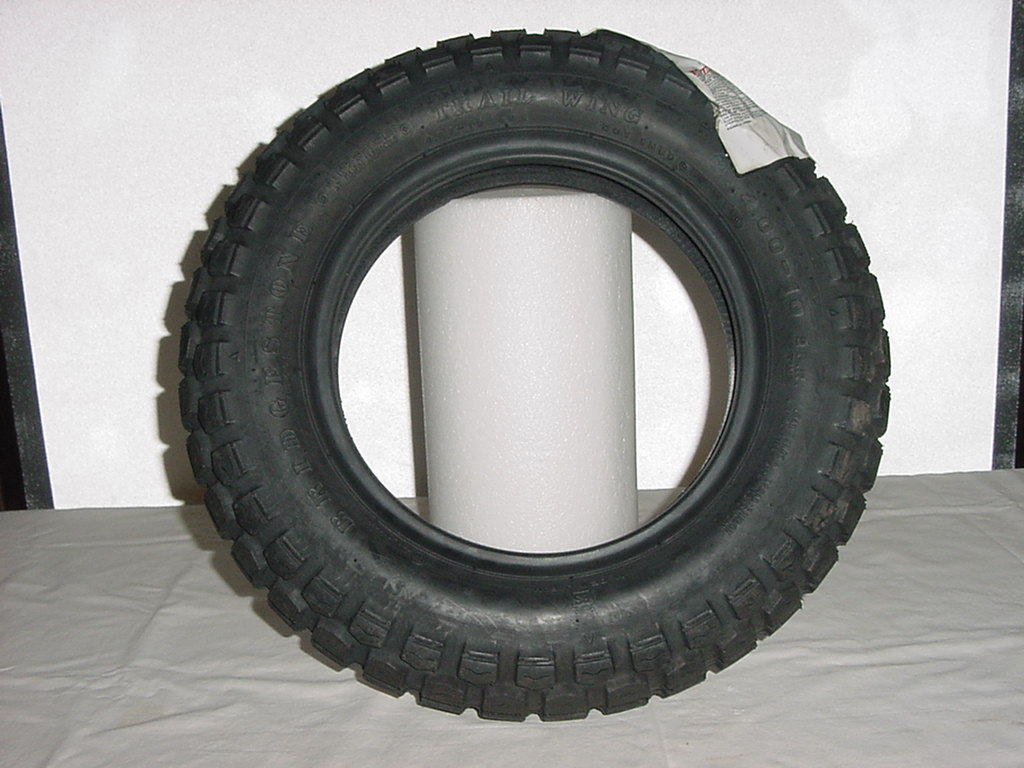 Tire, rear (4.00x10) bridgestone